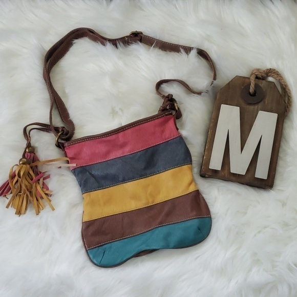 Chateau multicolored striped crossbody purse - Picture 1 of 8